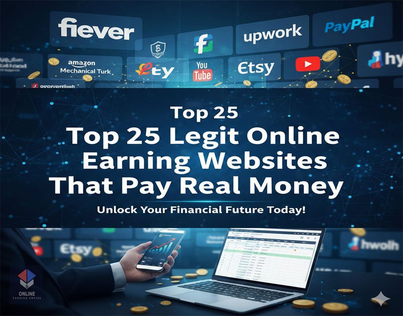 top 25 legit online earning websites that pay real money